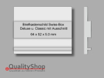 Briefkastenschild Swiss-Box  Deluxe / Classic mit Ausschnitt